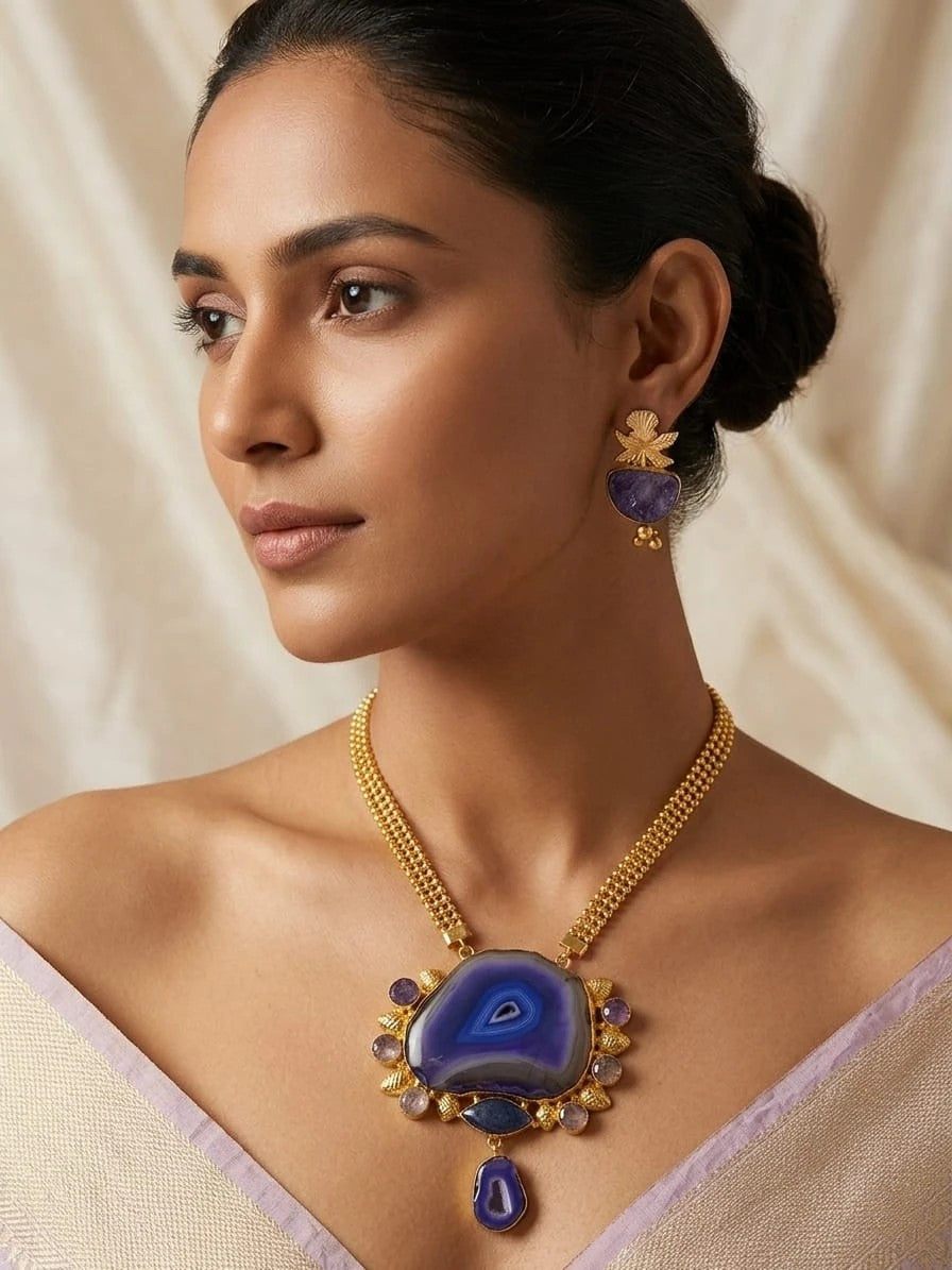 Neelam Noor Neel Ratna Regal Necklace