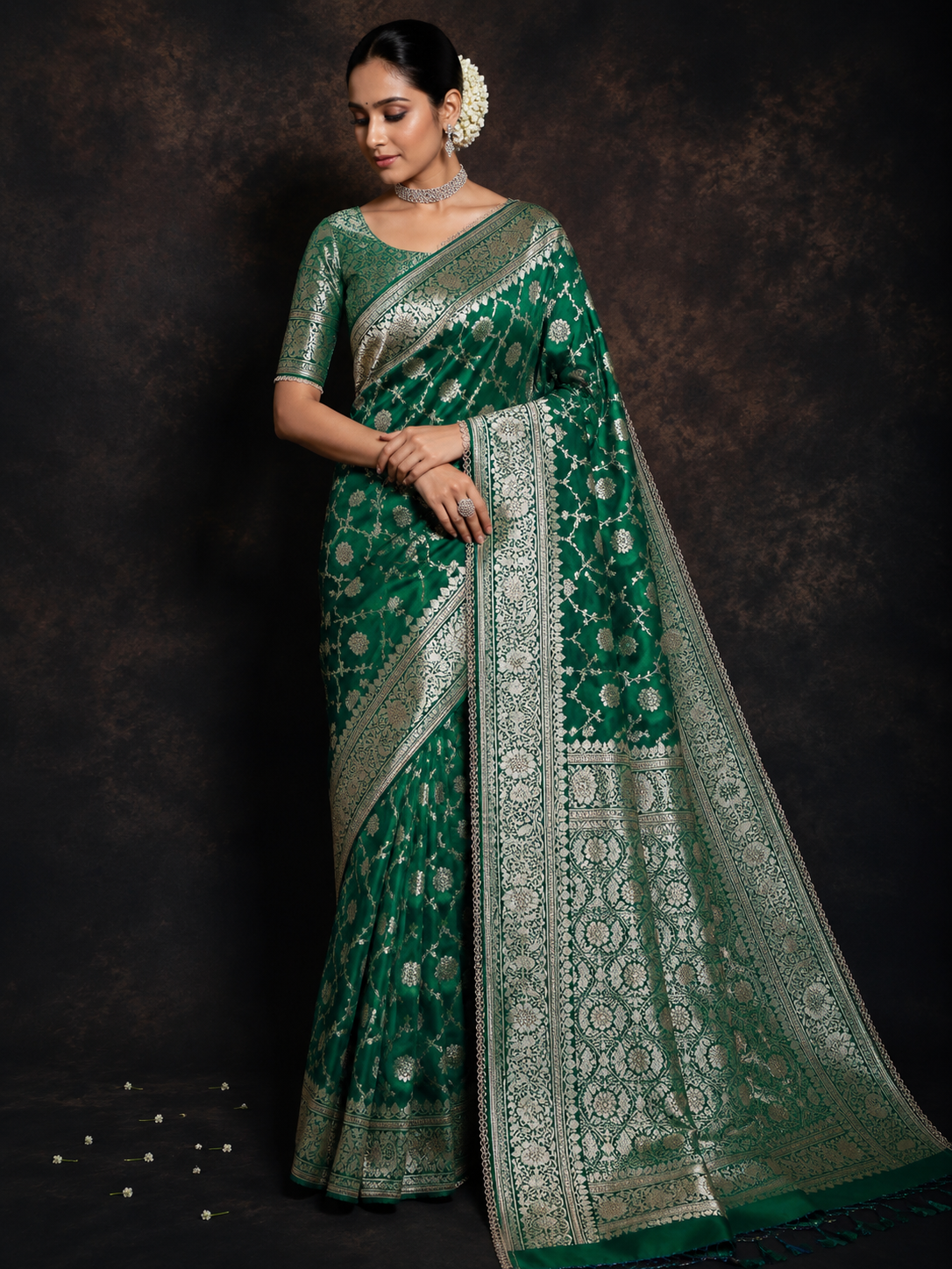 Emerald Royale Banarasi Saree