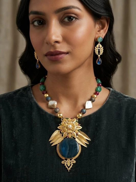 Neelam Noor Pushp Neel Heritage Necklace