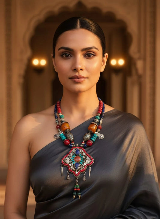 Neelam Noor Tribal Heirloom Statement Necklace