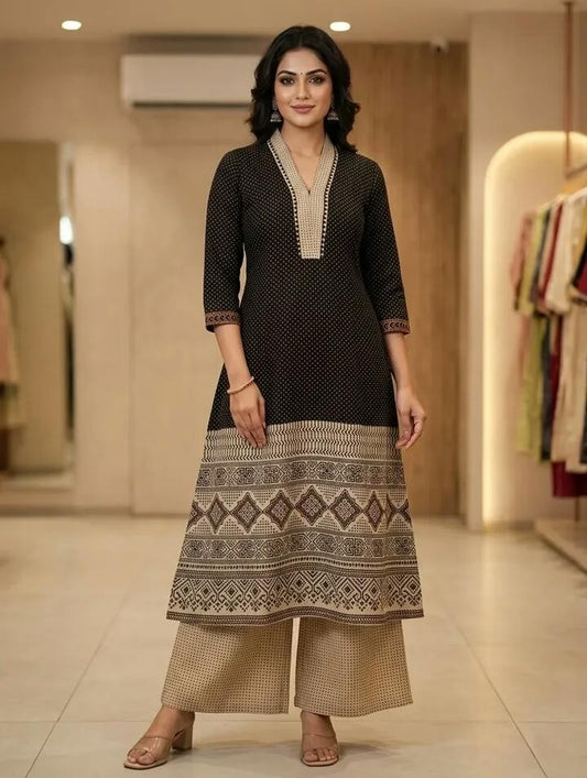 Earthline Cotton Kurta Set