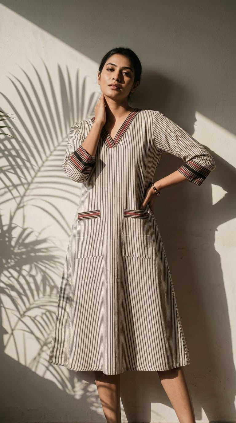 Everyday Ease Cotton Dress – Earth Tones Collection