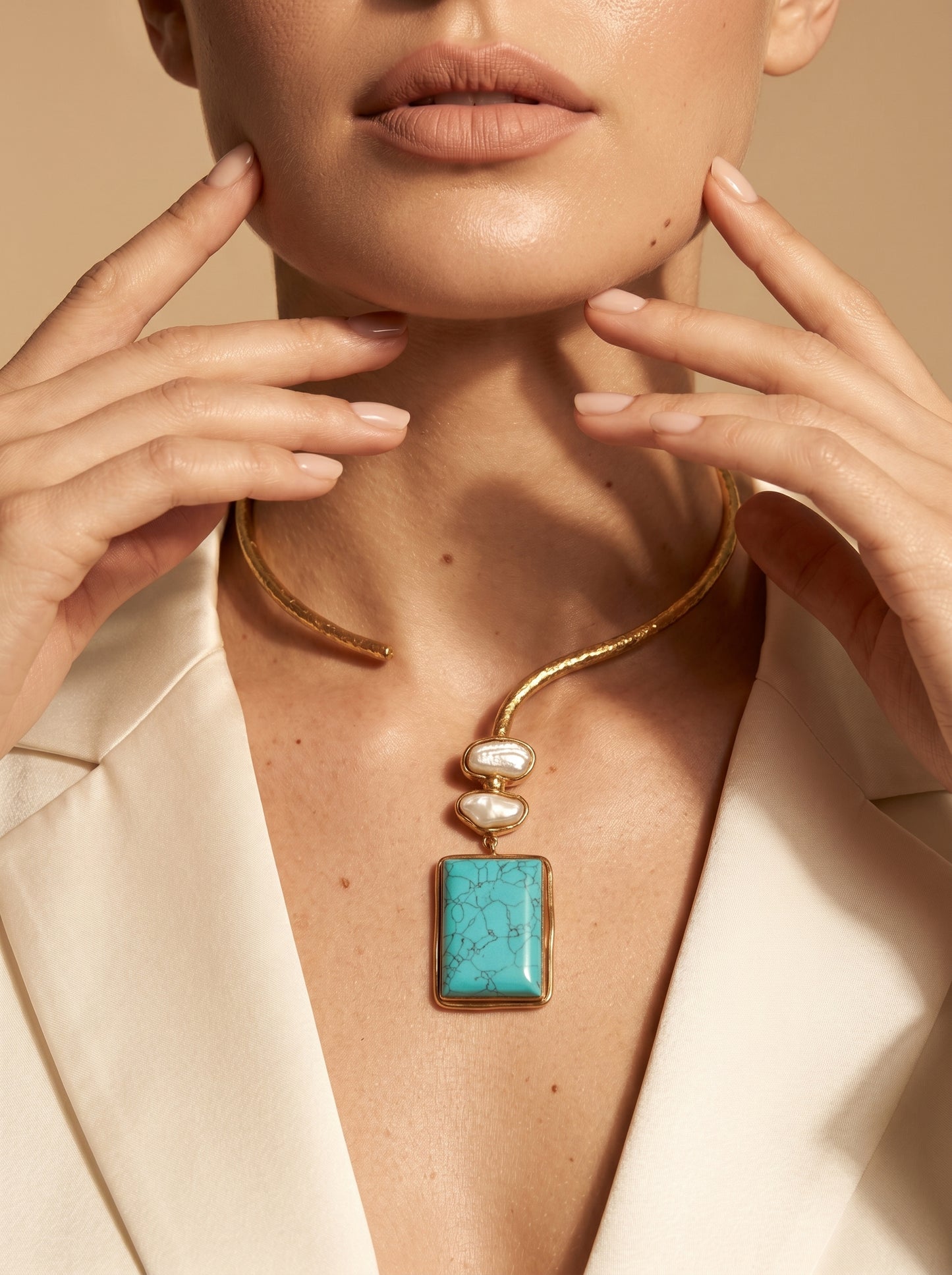 Turquoise Aura Statement Choker