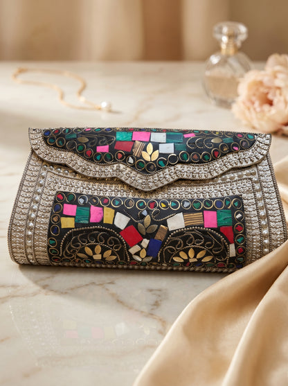 Mosaic Royale Stone Clutch