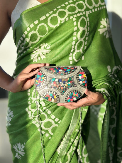 Verdant Linen Grace Saree