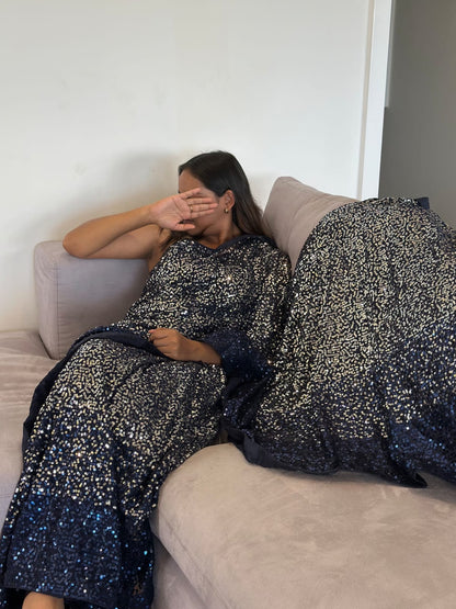 Midnight Sparkle Saree